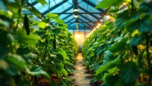 Gurken im Gewächshaus: Warum die Temperatur nachts nie unter zwölf Grad fallen darf